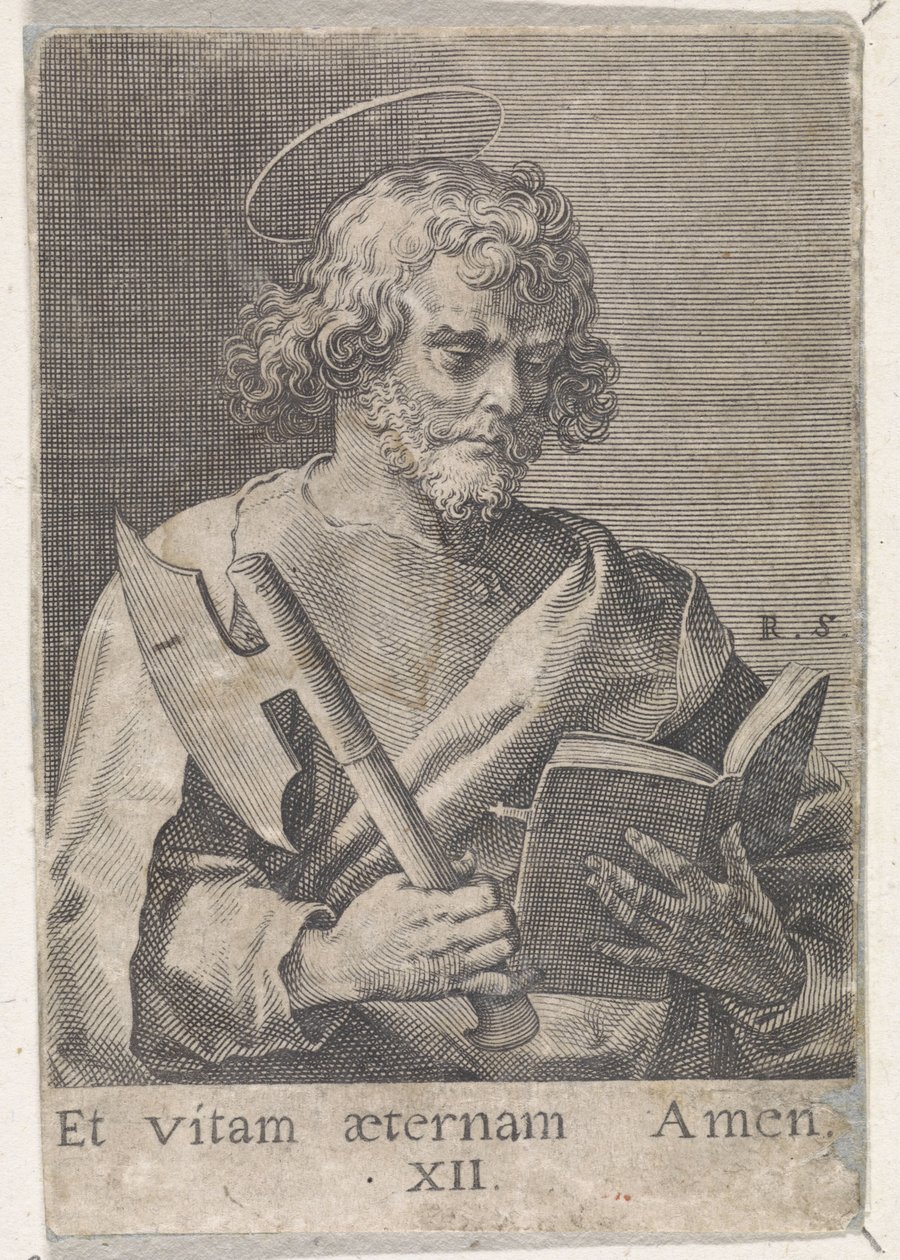 Apostel Matthias door Raphaël Sadeler (I)