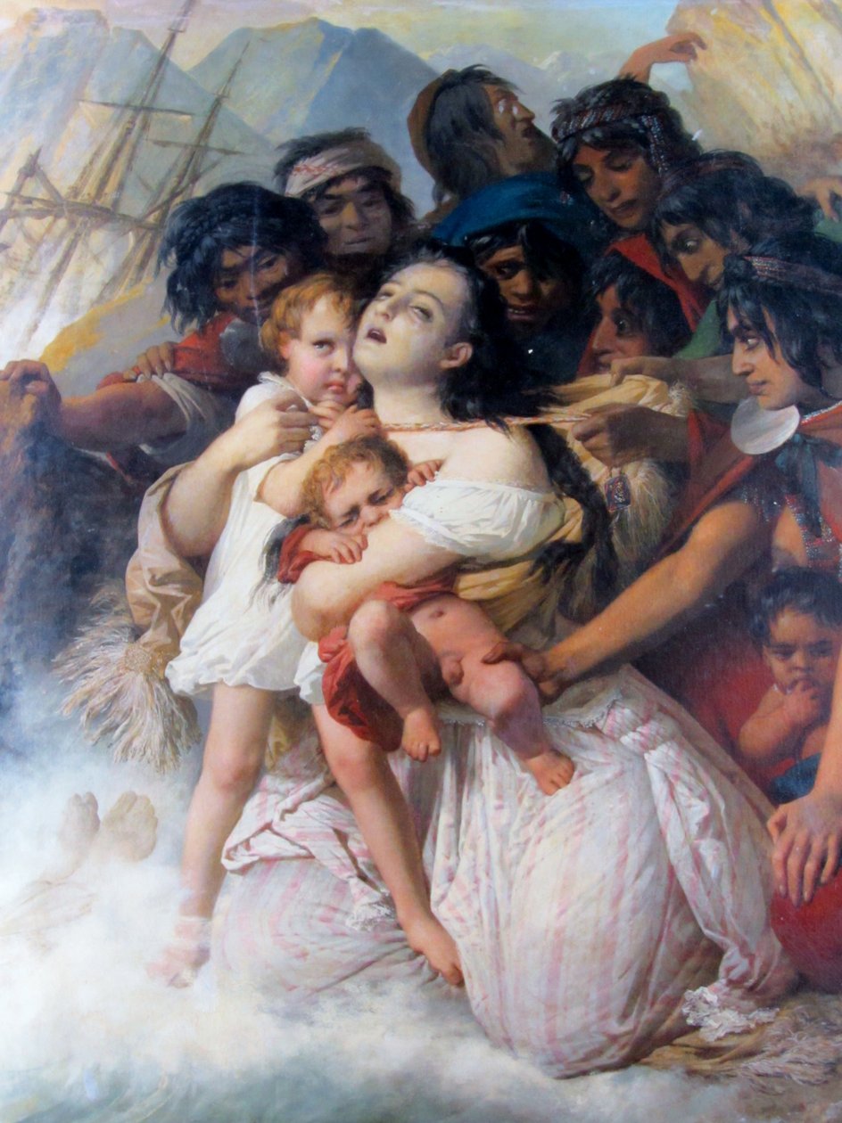 Schipbreuk van de «Joven Daniel» door Raymond Auguste Quinsac Monvoisin