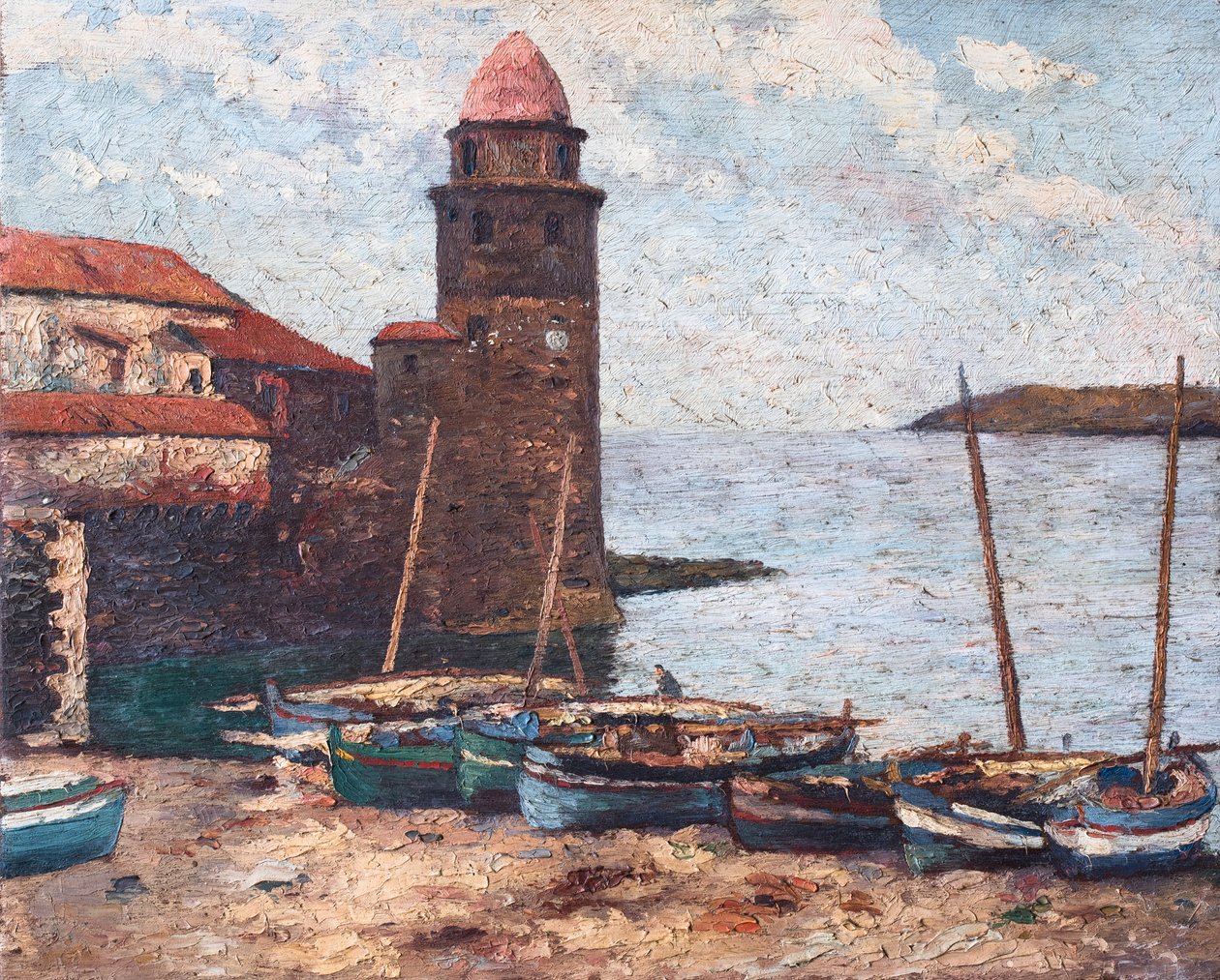 Collioure (olieverf op doek) door Raymond Bonnefon