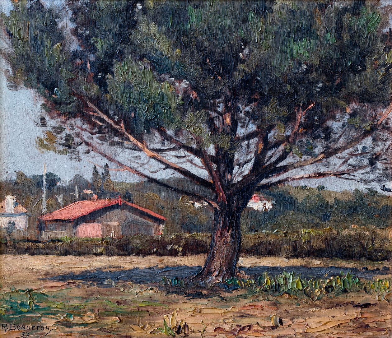 Pine door Raymond Bonnefon