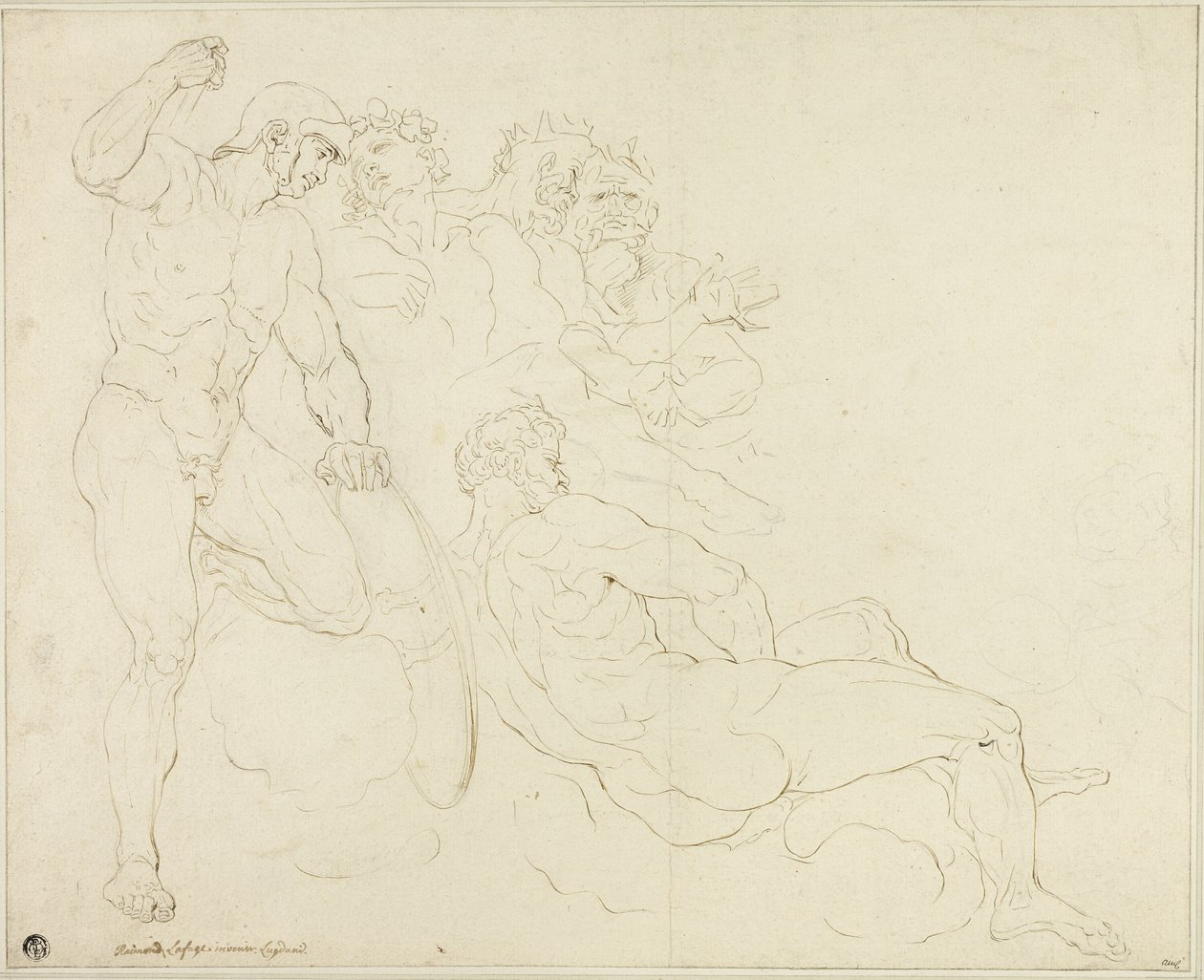Schetsen van zes klassieke figuren door Raymond de Lafage