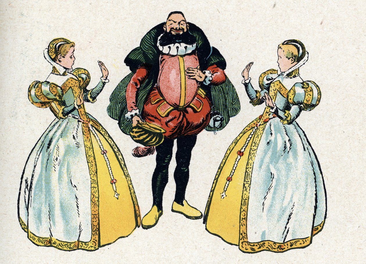 "Barbe-Bleue" uit de sprookjes van Charles Perrault (illustratie) circa 1920 door Raymond de la Neziere