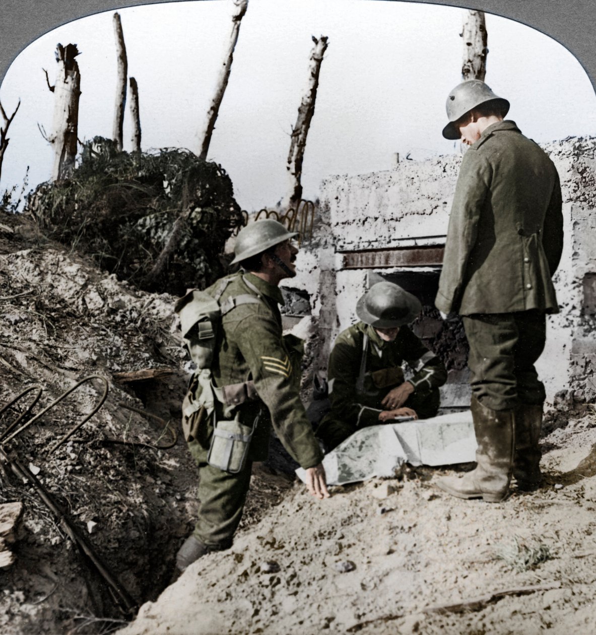 Veroverde Duitse bunker, Poelecappelle, België, Eerste Wereldoorlog, 1914-1918 door Realistic Travels Publishers