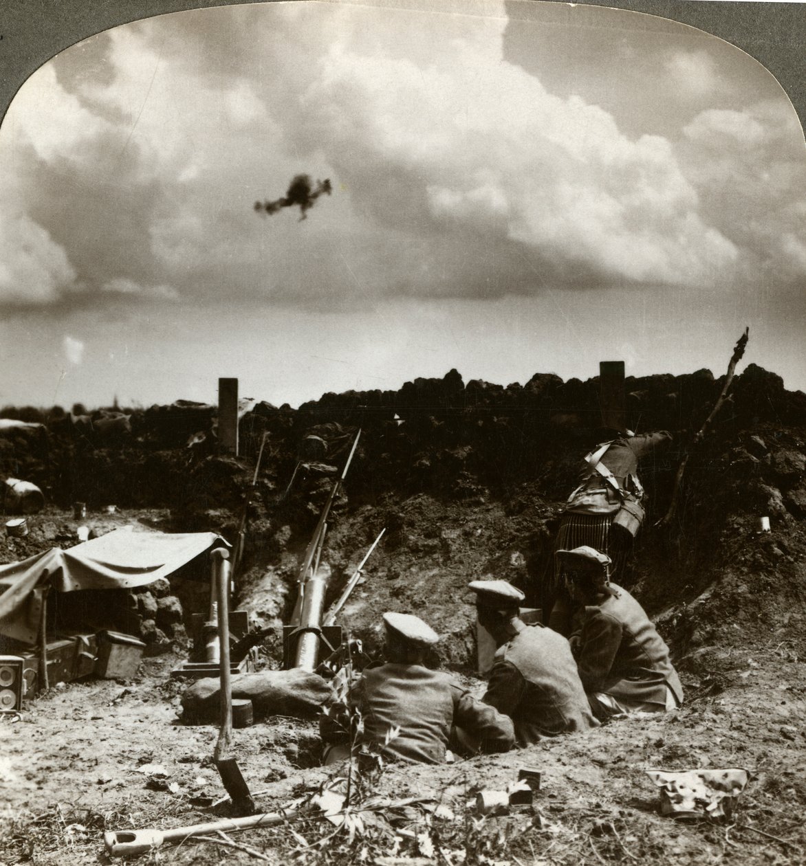 Mortieren in de loopgraven, Eerste Wereldoorlog, 1914-1918 door Realistic Travels Publishers