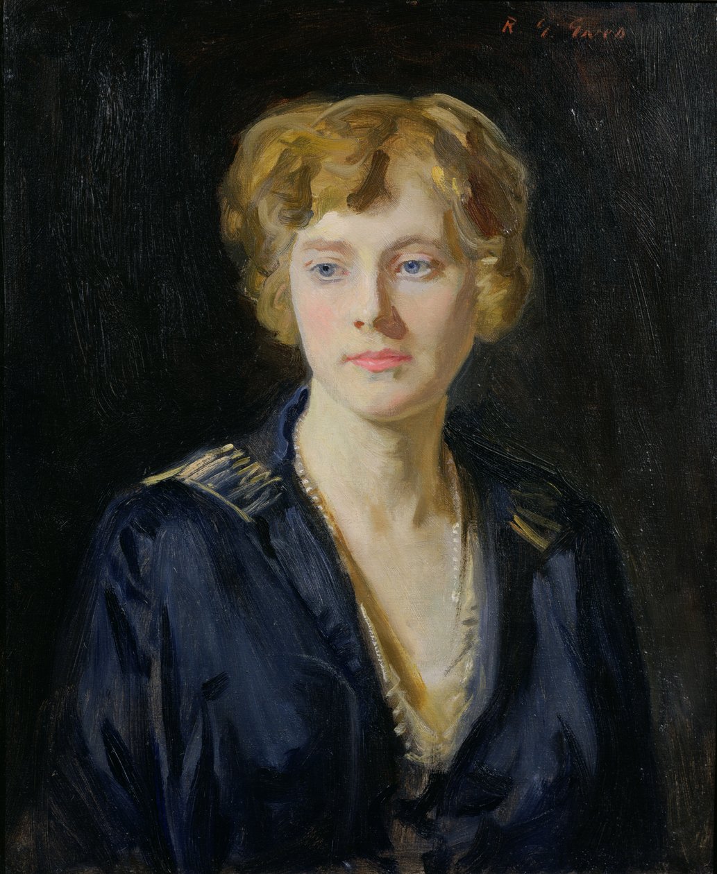 Portret van een Blondharige Vrouw door Reginald Grenville Eves