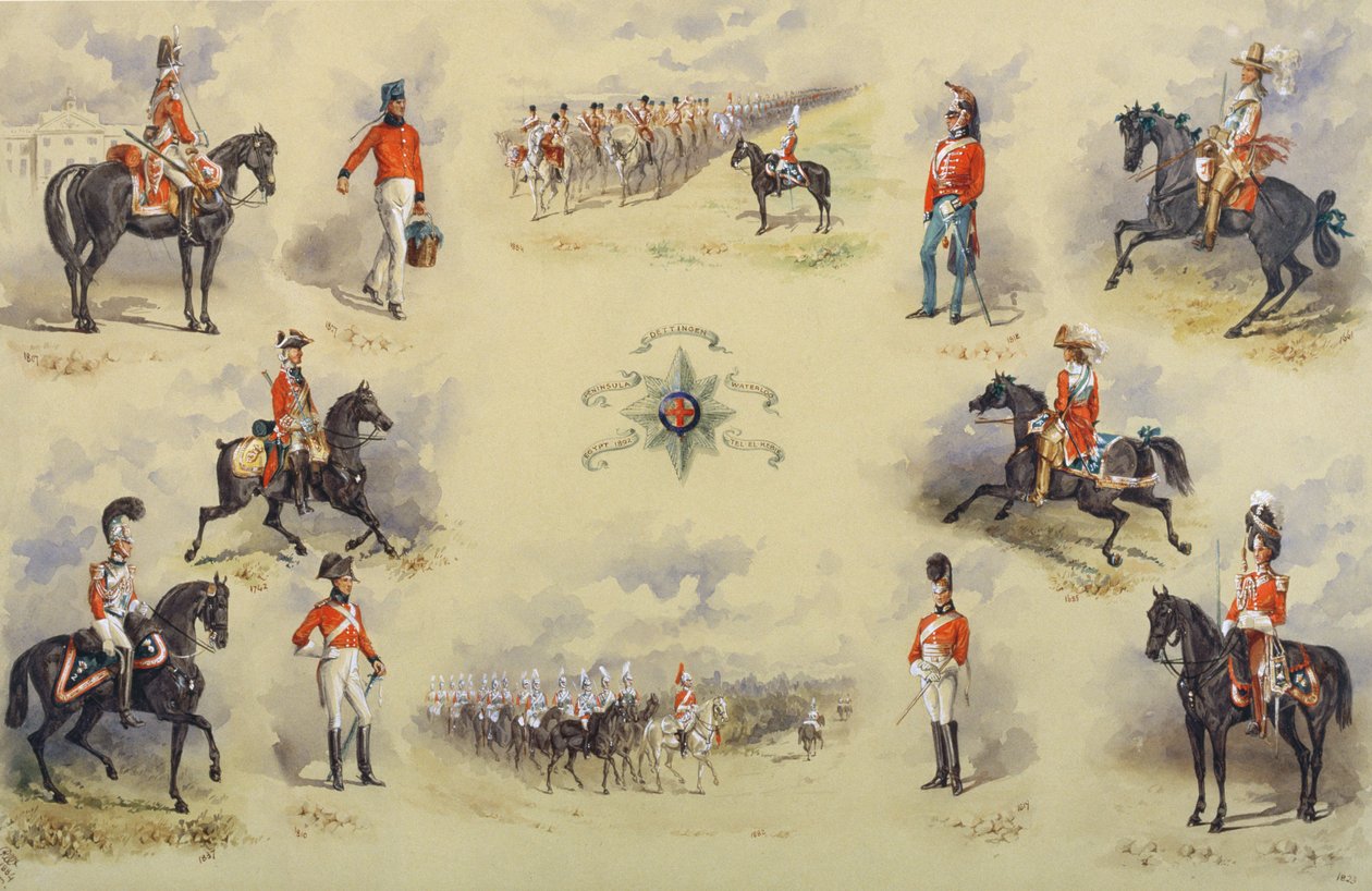 Uniformen van de 2e Life Guards, 1884 door Reginald Wymer