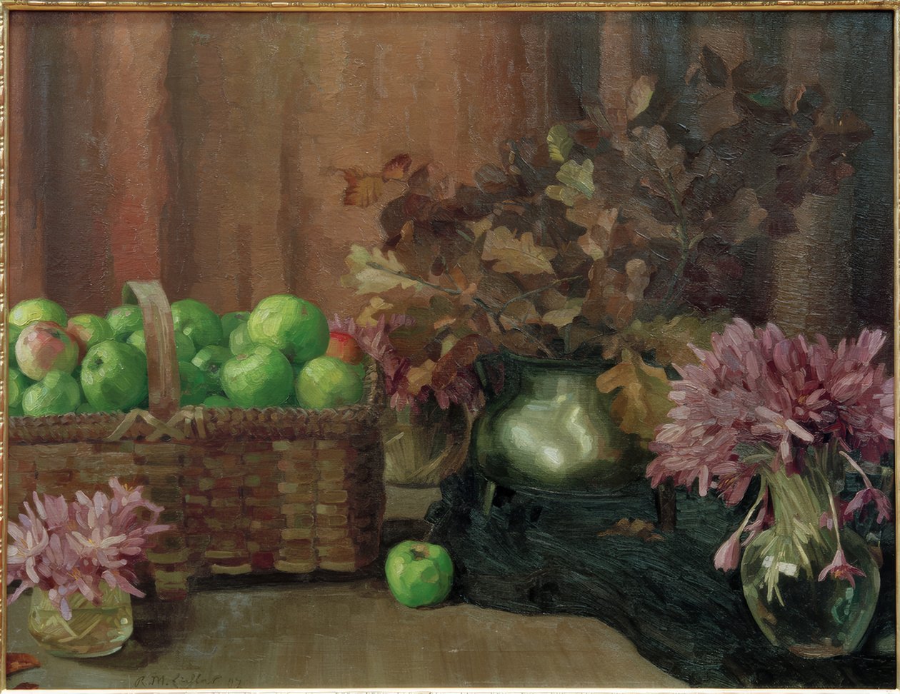 Stilleven met appels door Reinhold Max Eichler