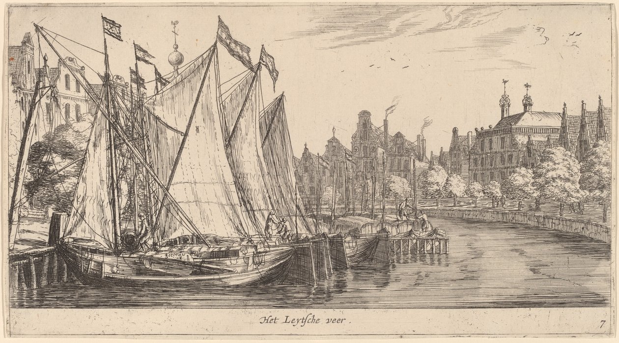 De veerboot naar Leiden door Reinier Nooms, called Zeeman