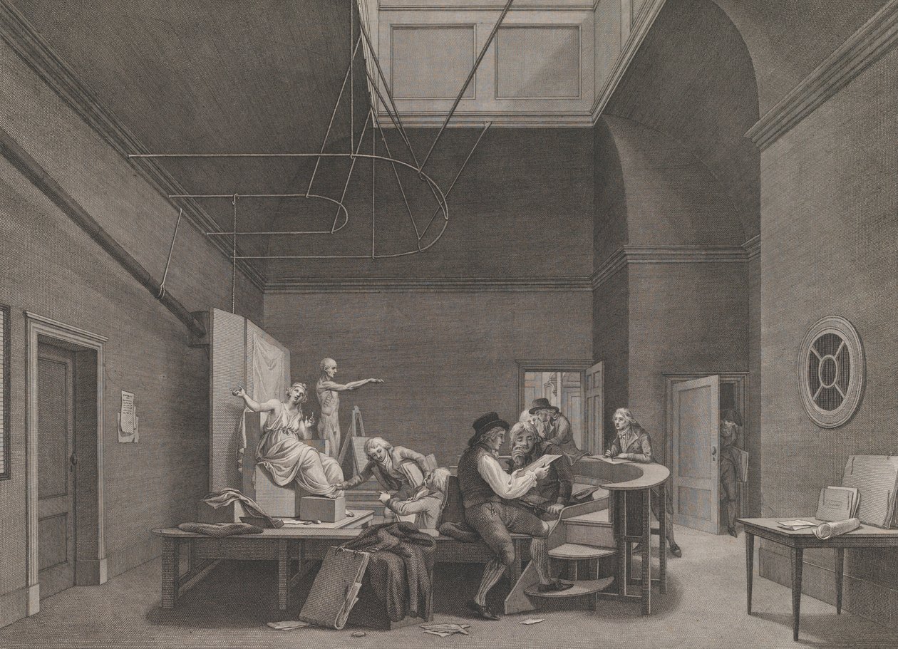 De Tekenacademie bij de Felix Meritis Society in Amsterdam, ca. 1800 door Reinier Vinkeles