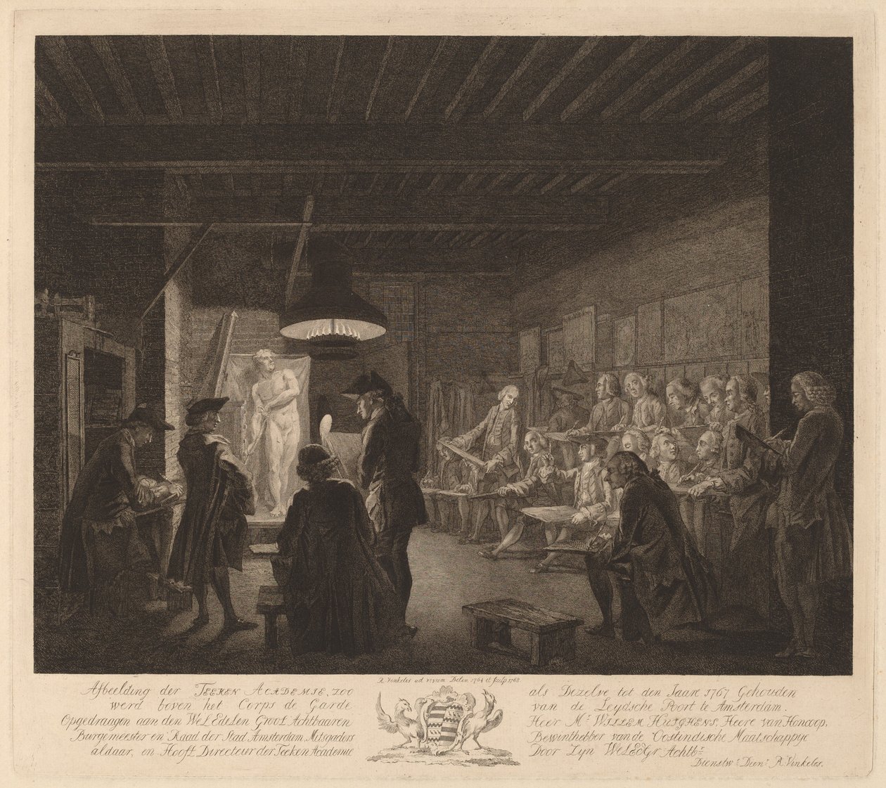 De Tekenacademie in Amsterdam door Reinier Vinkeles