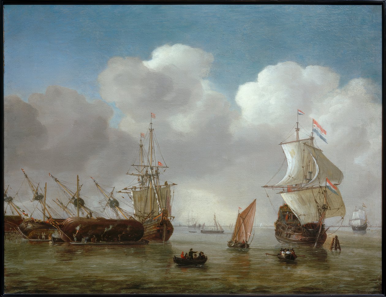 Nederlandse havenscène door Reinier Zeeman