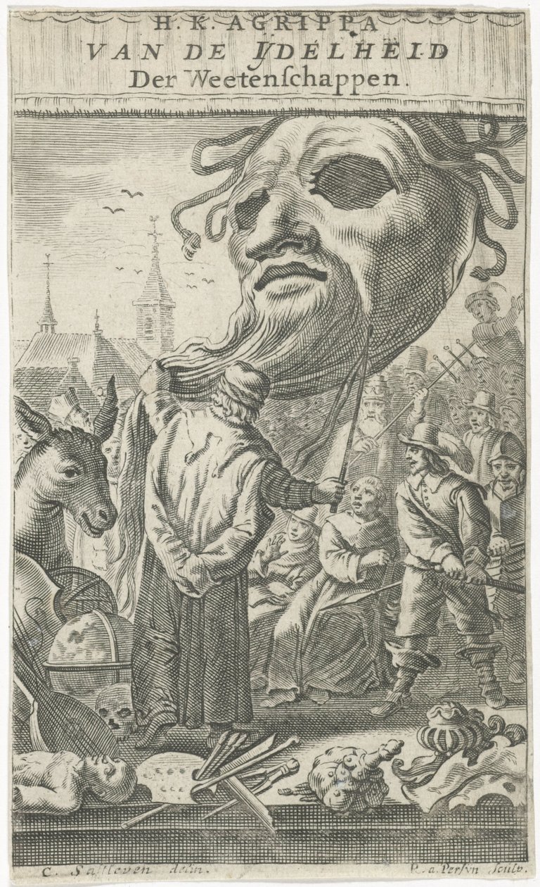Spotprent op de kunsten door Reinier van Persijn