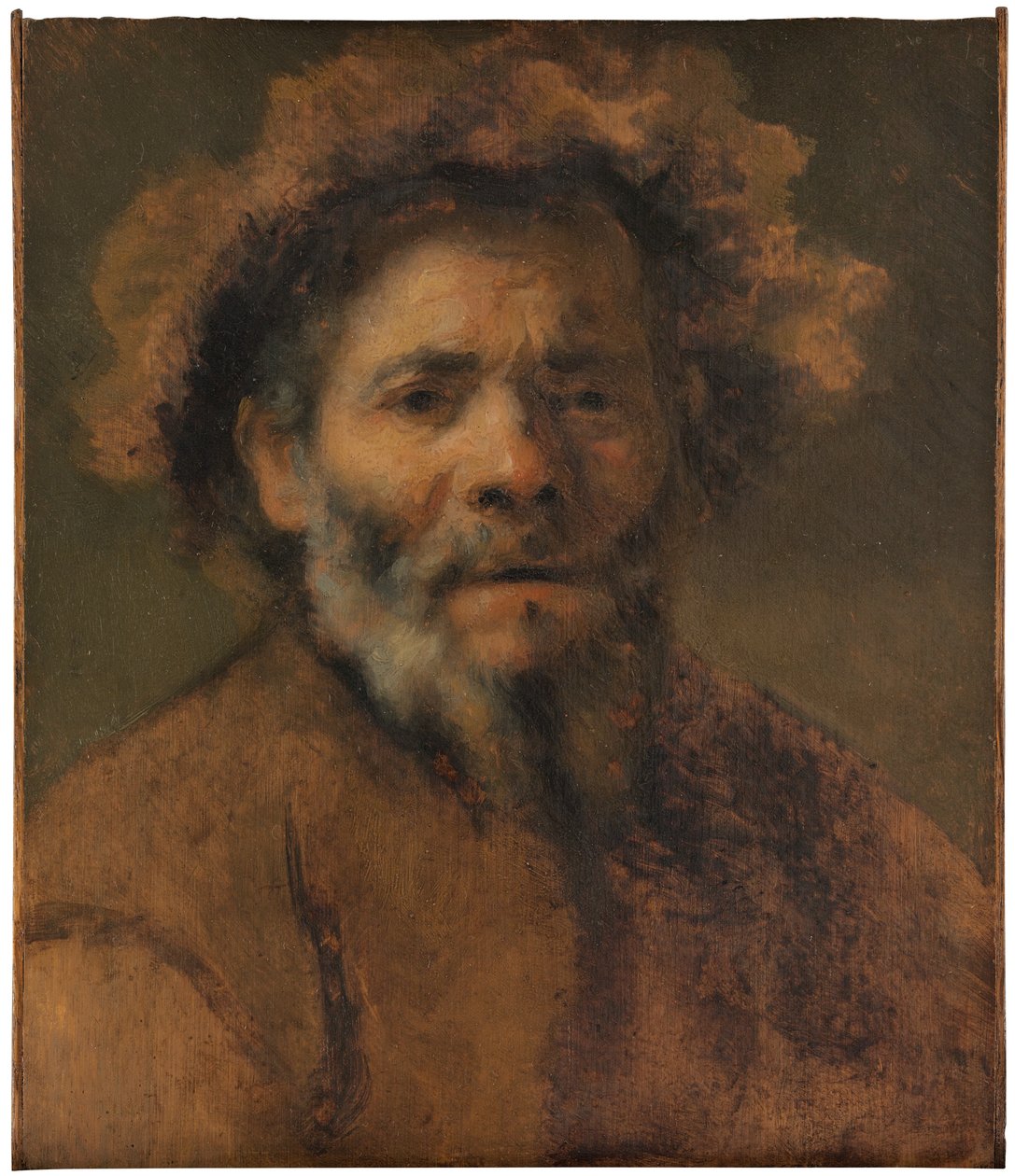 Studie van een Oude Man door Rembrandt Harmensz. van Rijn circle of Rembrandt Harmensz. van Rijn circle of
