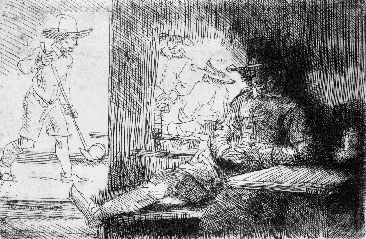 Kolfspel, 1654 door Rembrandt van Rijn