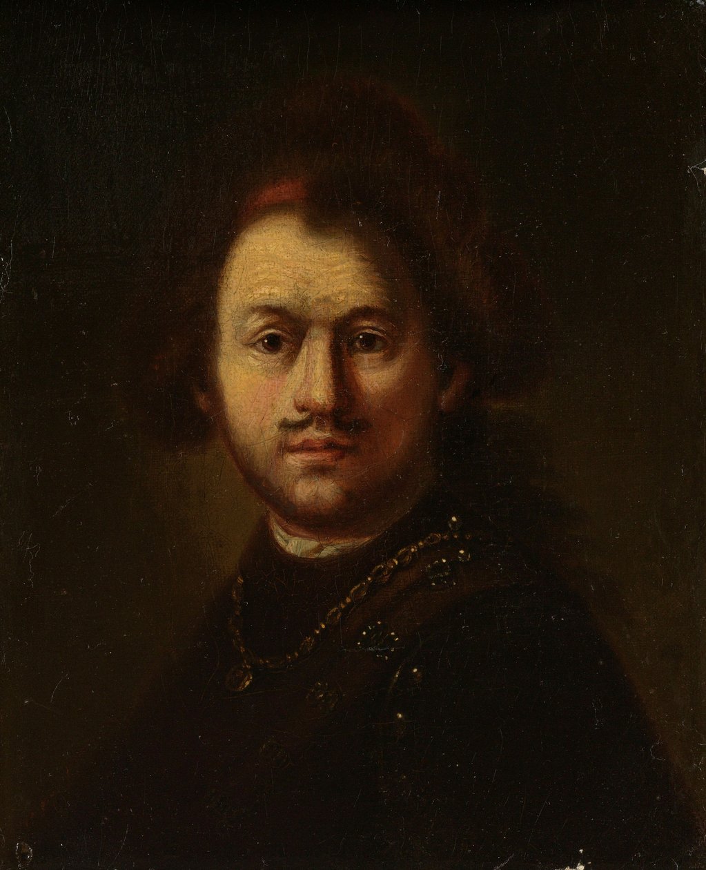 Portret van Rembrandt Harmensz. van Rijn door Rembrandt van Rijn