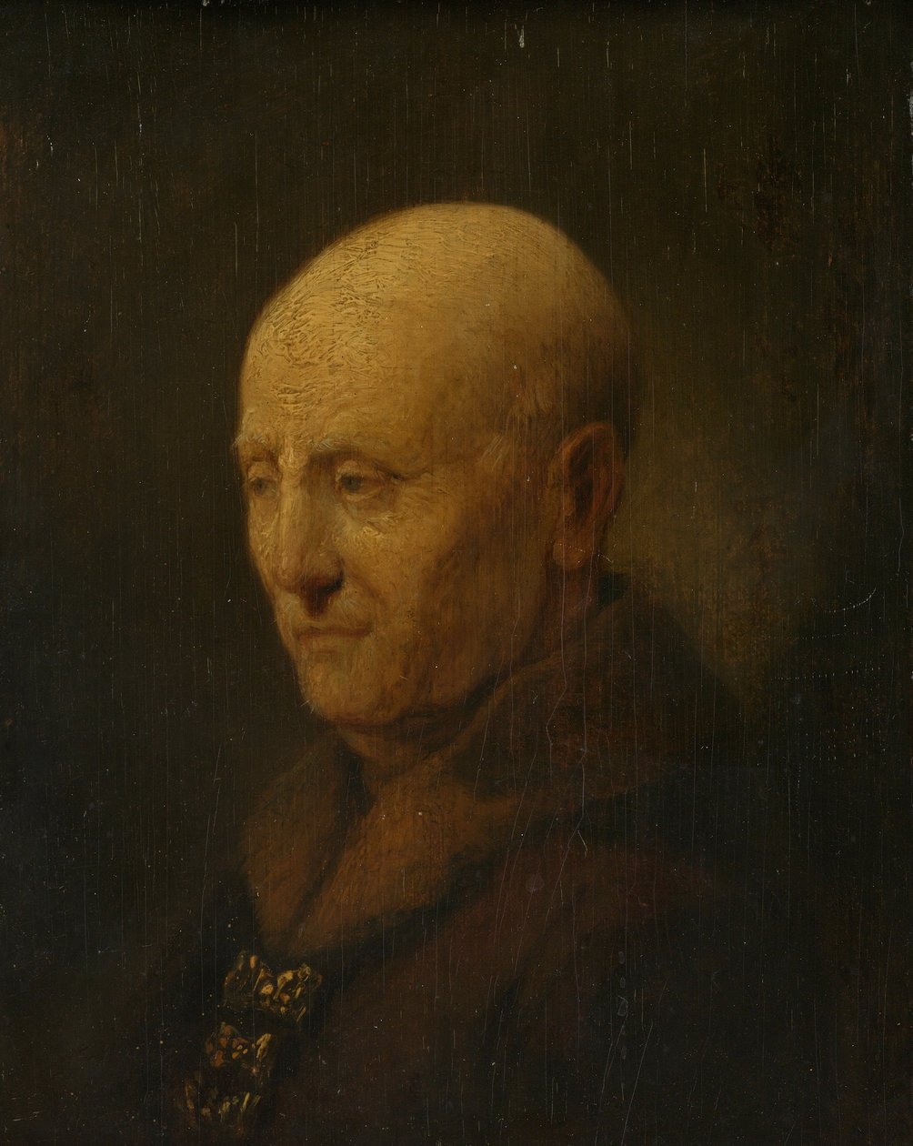 Portret van een man door Rembrandt van Rijn