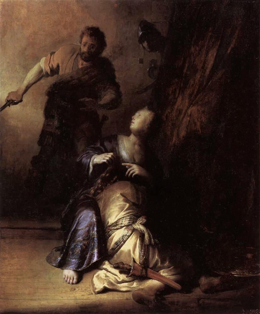 Samson en Delila door Rembrandt van Rijn