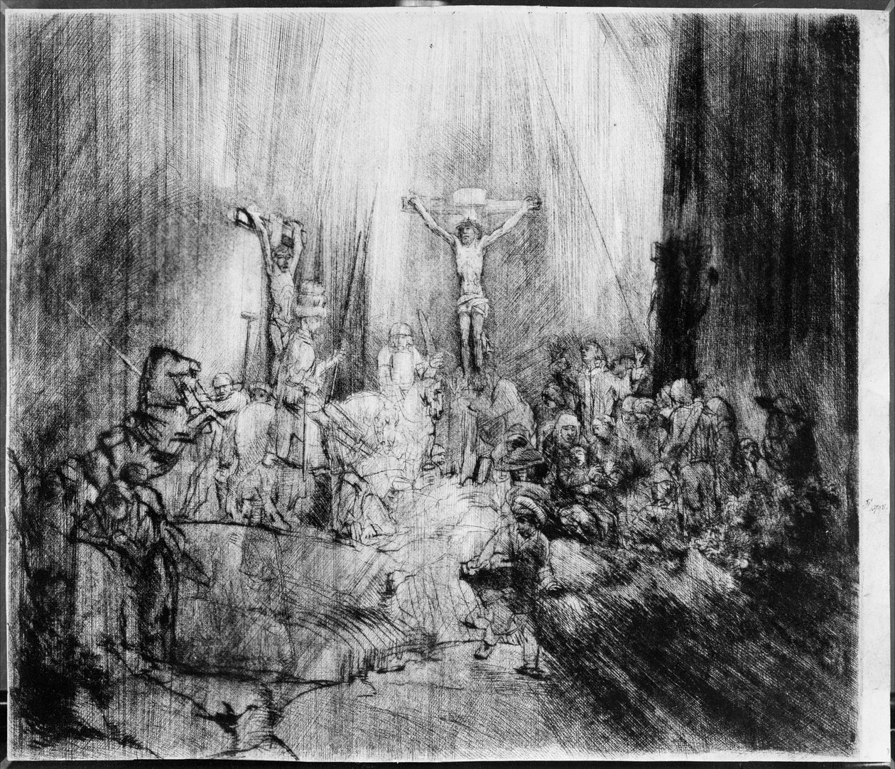 De Drie Kruisen, 1653 door Rembrandt van Rijn