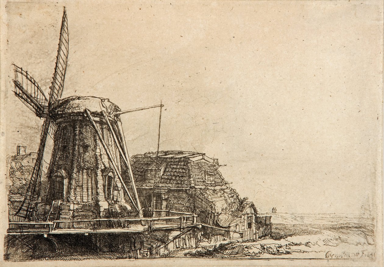 De windmolen door Rembrandt van Rijn