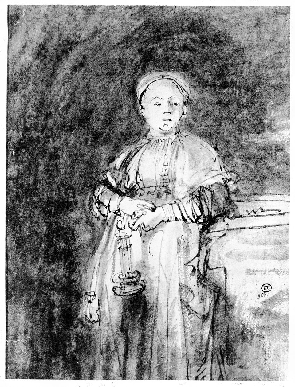 Vrouw met een kaars, ca. 1631 door Rembrandt van Rijn