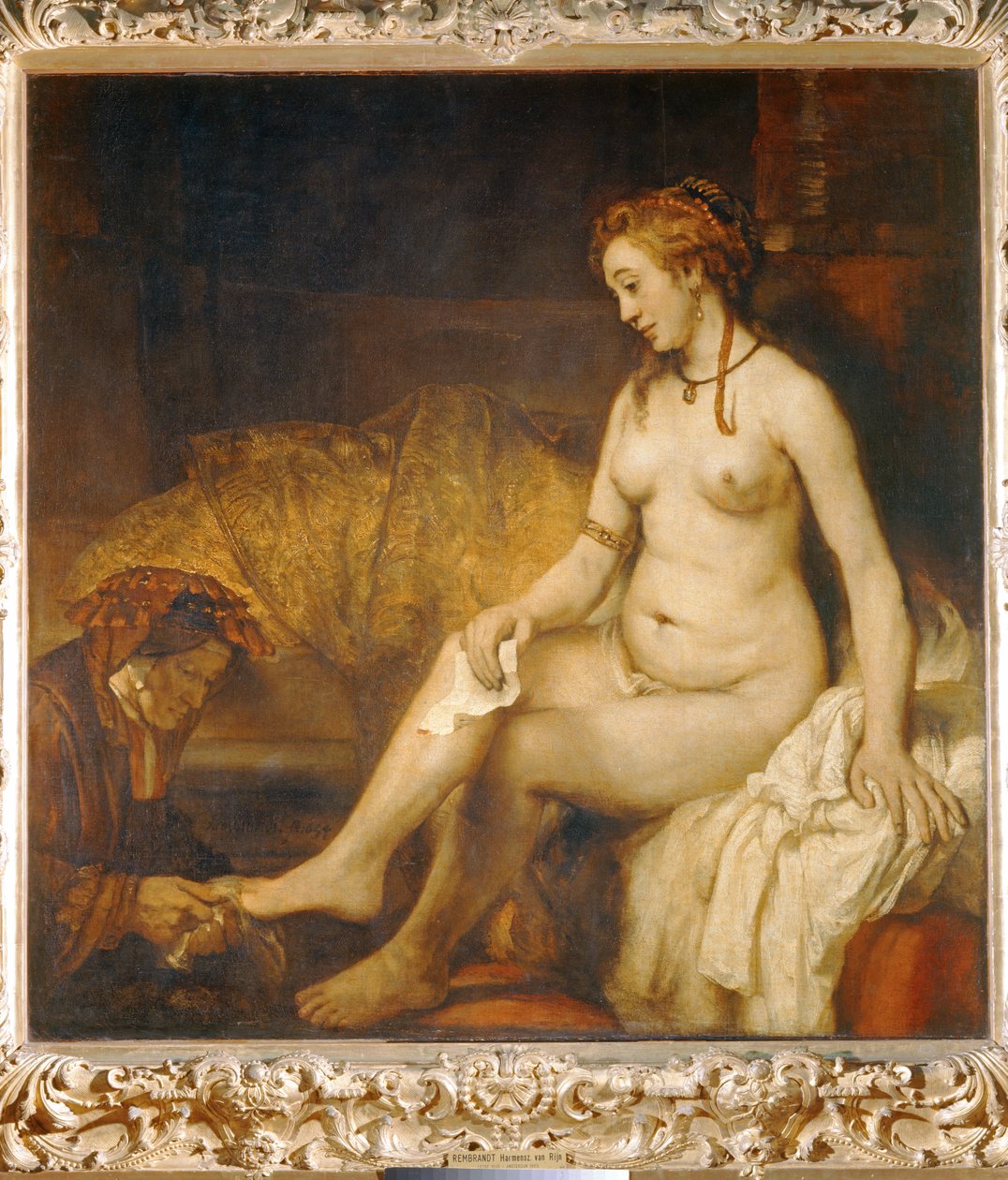 Bathseba in bad ... door Rembrandt Harmensz. van Rijn