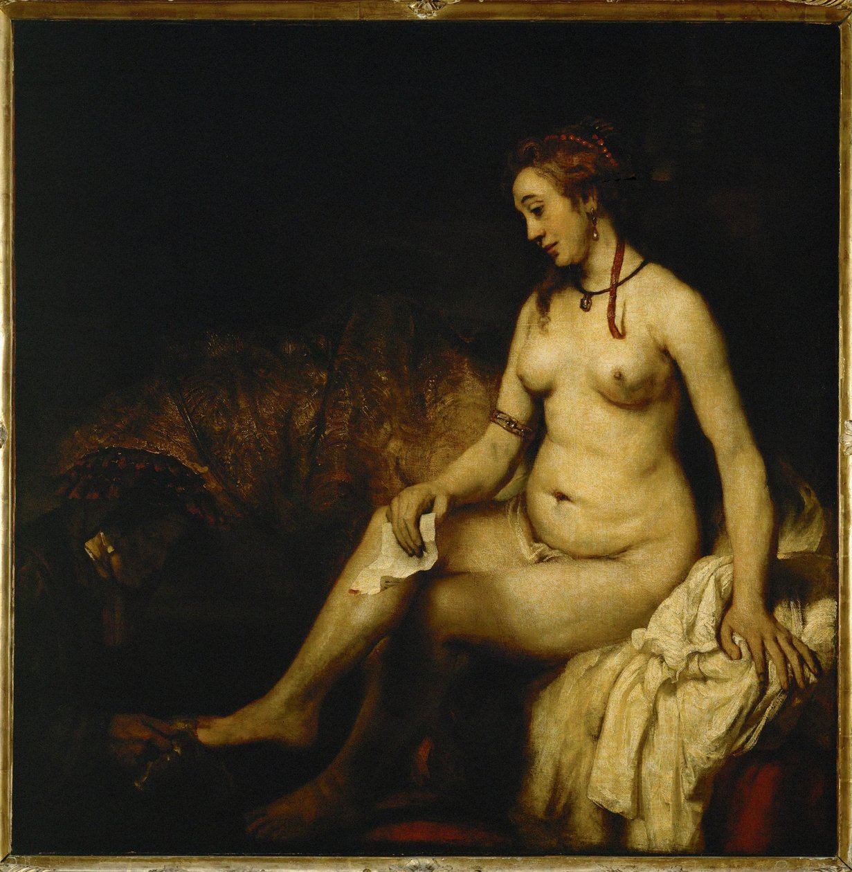Bathseba in bad ... door Rembrandt Harmensz. van Rijn