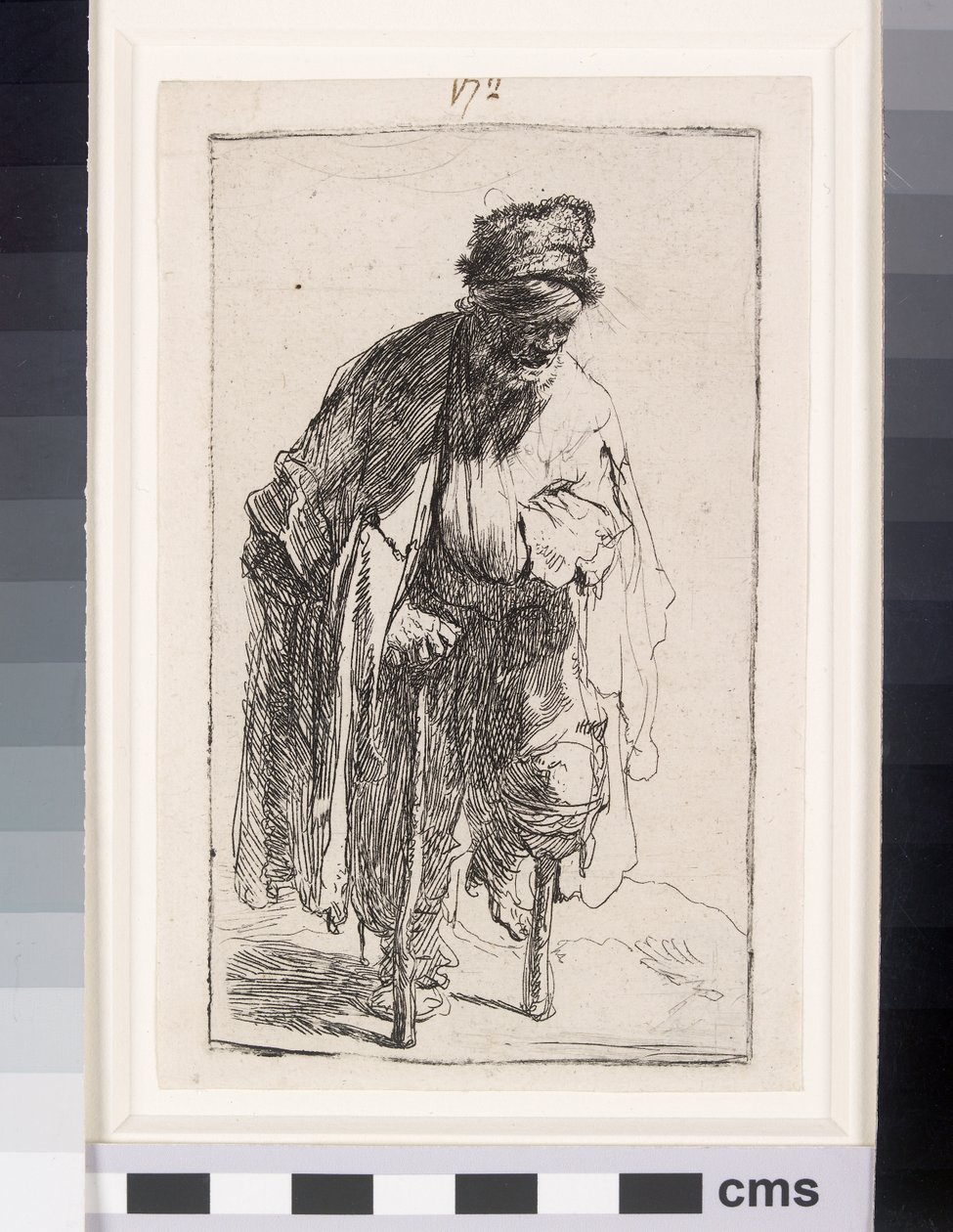 Bedelaar met een houten been, c.1630 door Rembrandt van Rijn