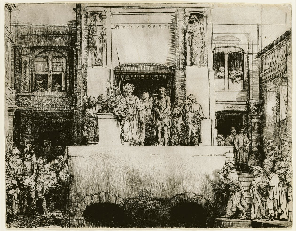 Christus Gepresenteerd aan het Volk door Rembrandt van Rijn