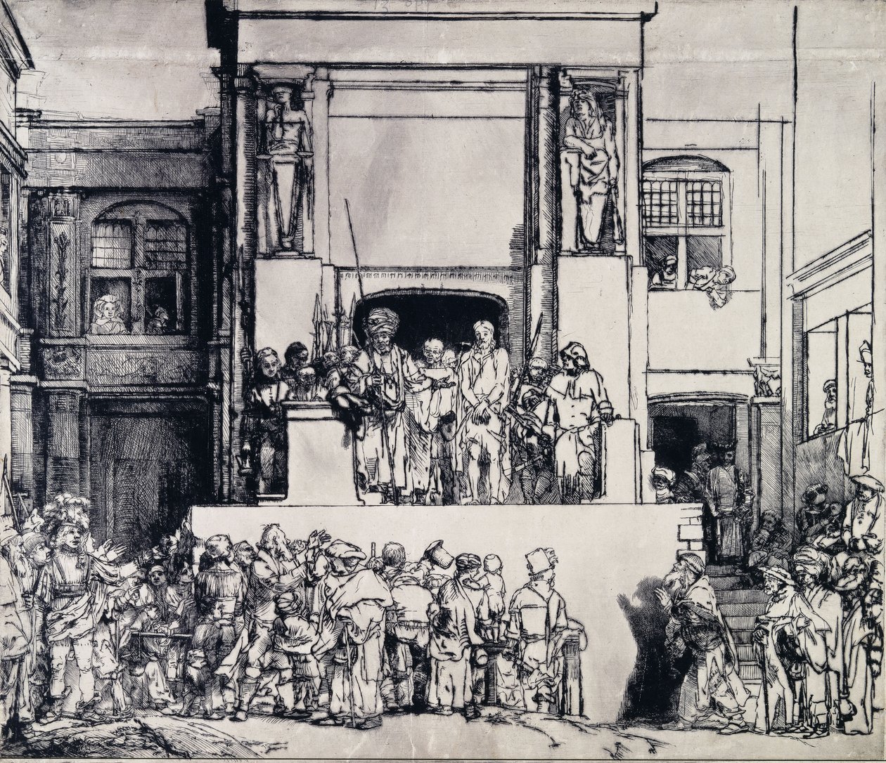 Christus Gepresenteerd aan het Volk, 1655 door Rembrandt van Rijn