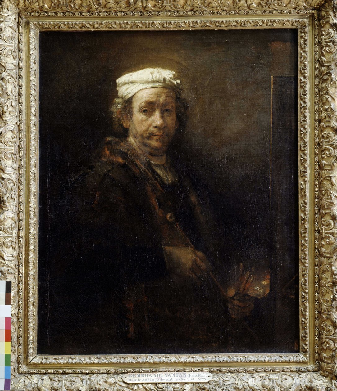 Rembrandt op leeftijd voor een ezel (1660) door Rembrandt van Rijn