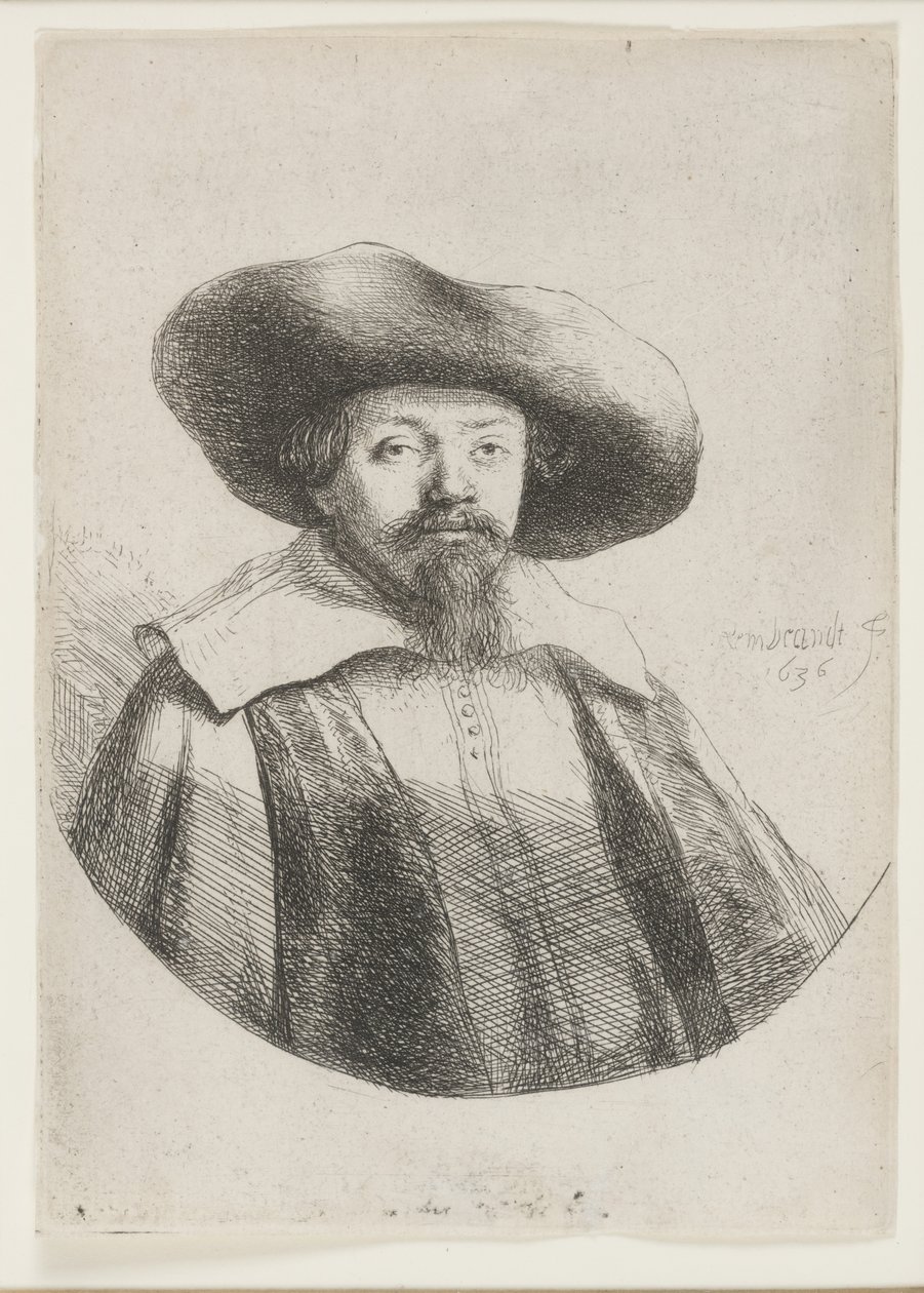 Samuel Manasseh Ben Israel, Joodse Auteur door Rembrandt van Rijn
