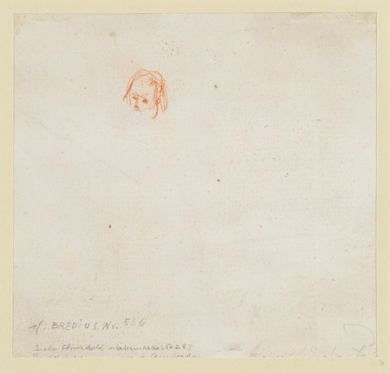 Kleine studie van een hoofd door Rembrandt van Rijn