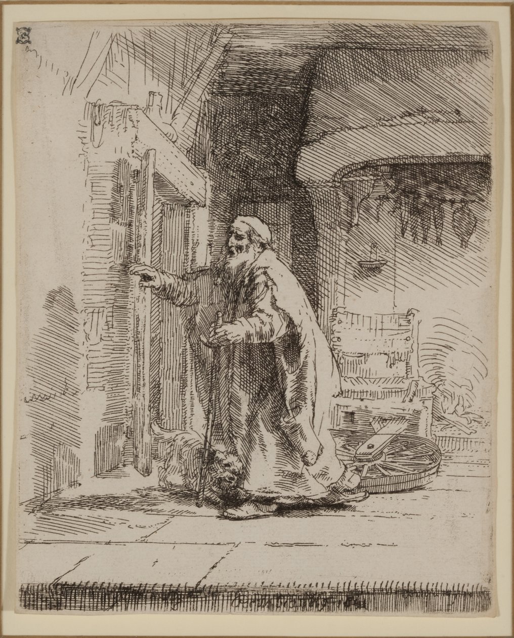 De blindheid van Tobit: De grotere plaat door Rembrandt van Rijn