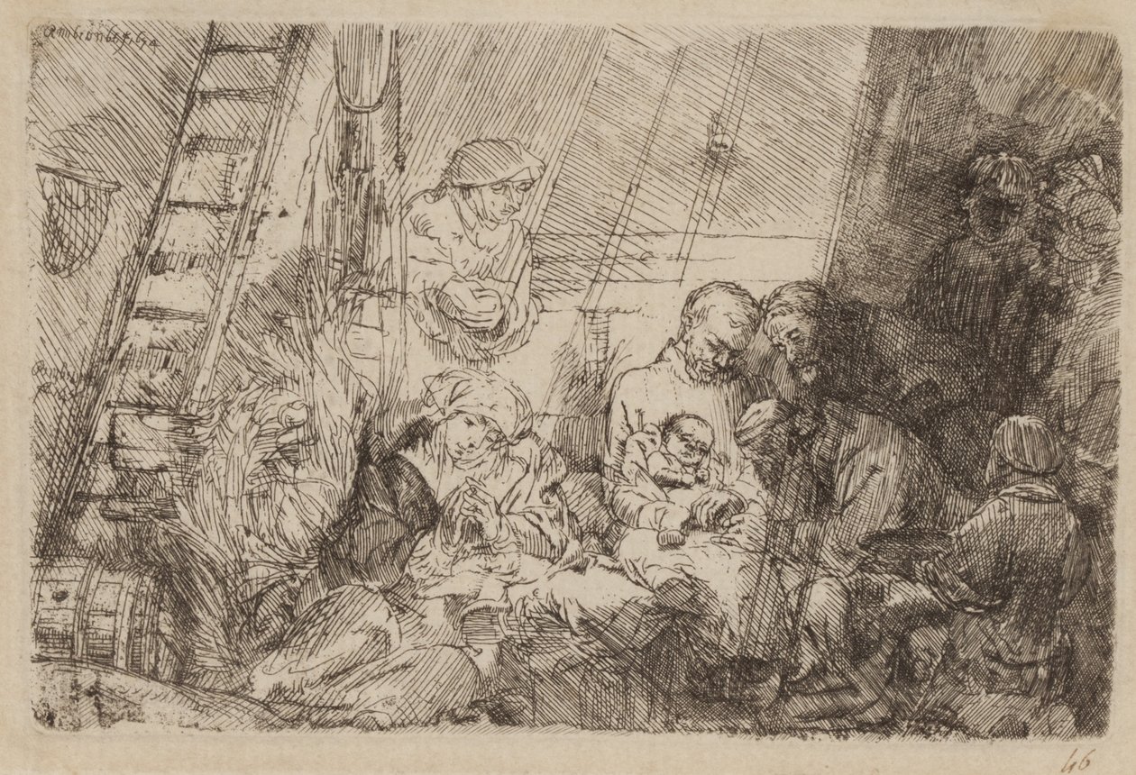 De Besnijdenis in de Stal door Rembrandt van Rijn