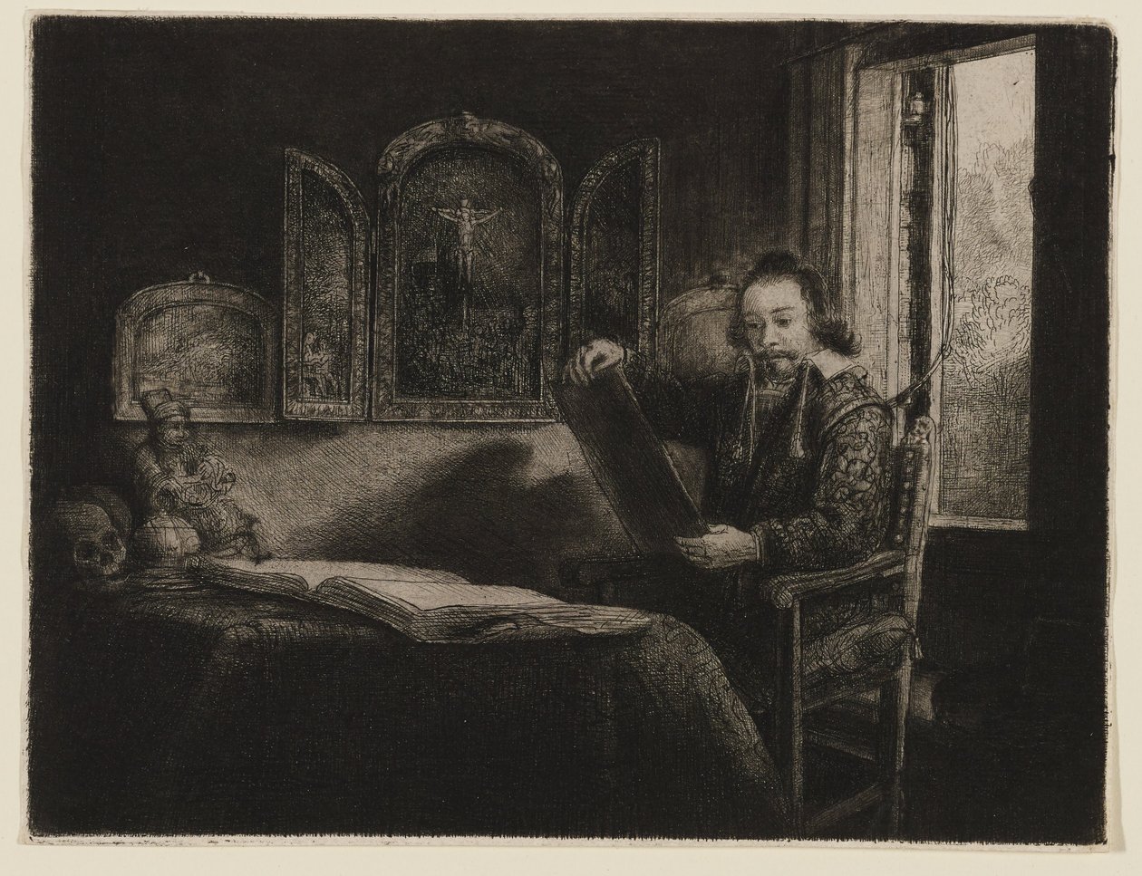 Abraham Francen door Rembrandt van Rijn