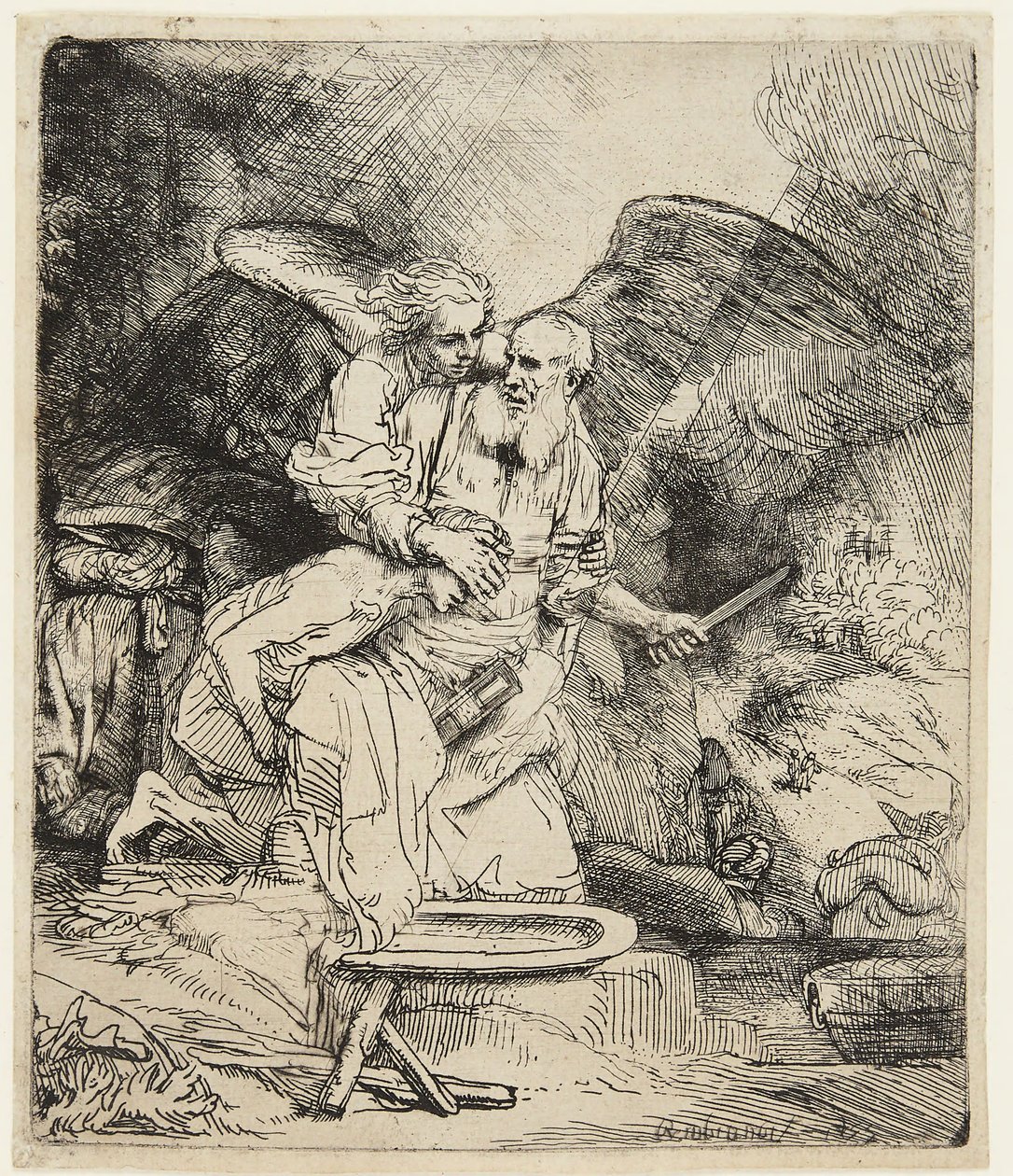 Het offer van Abraham door Rembrandt van Rijn