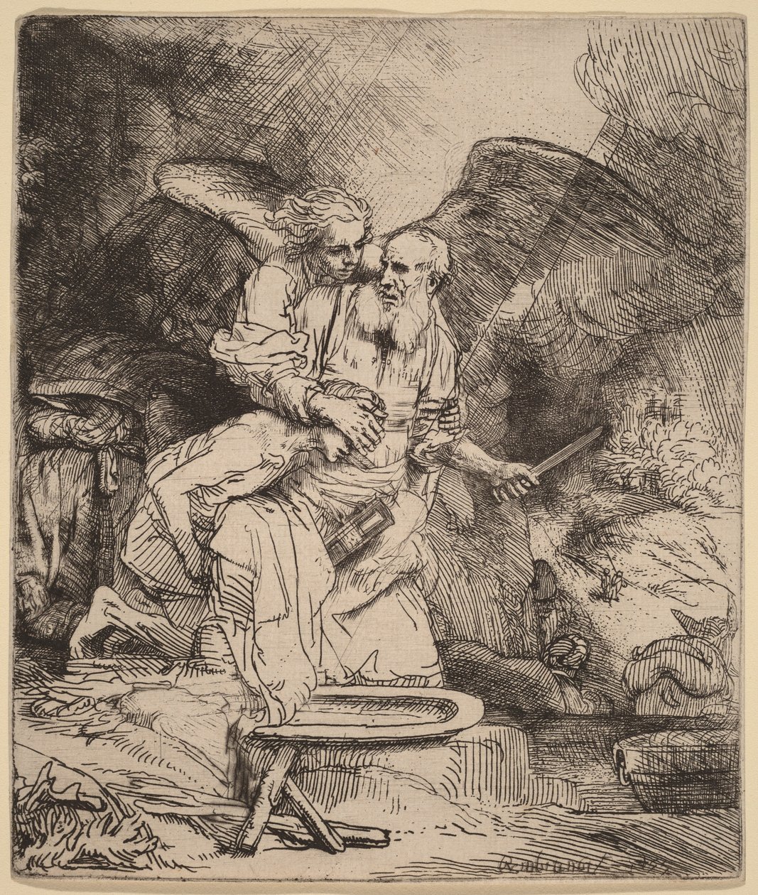 Het offer van Abraham door Rembrandt van Rijn