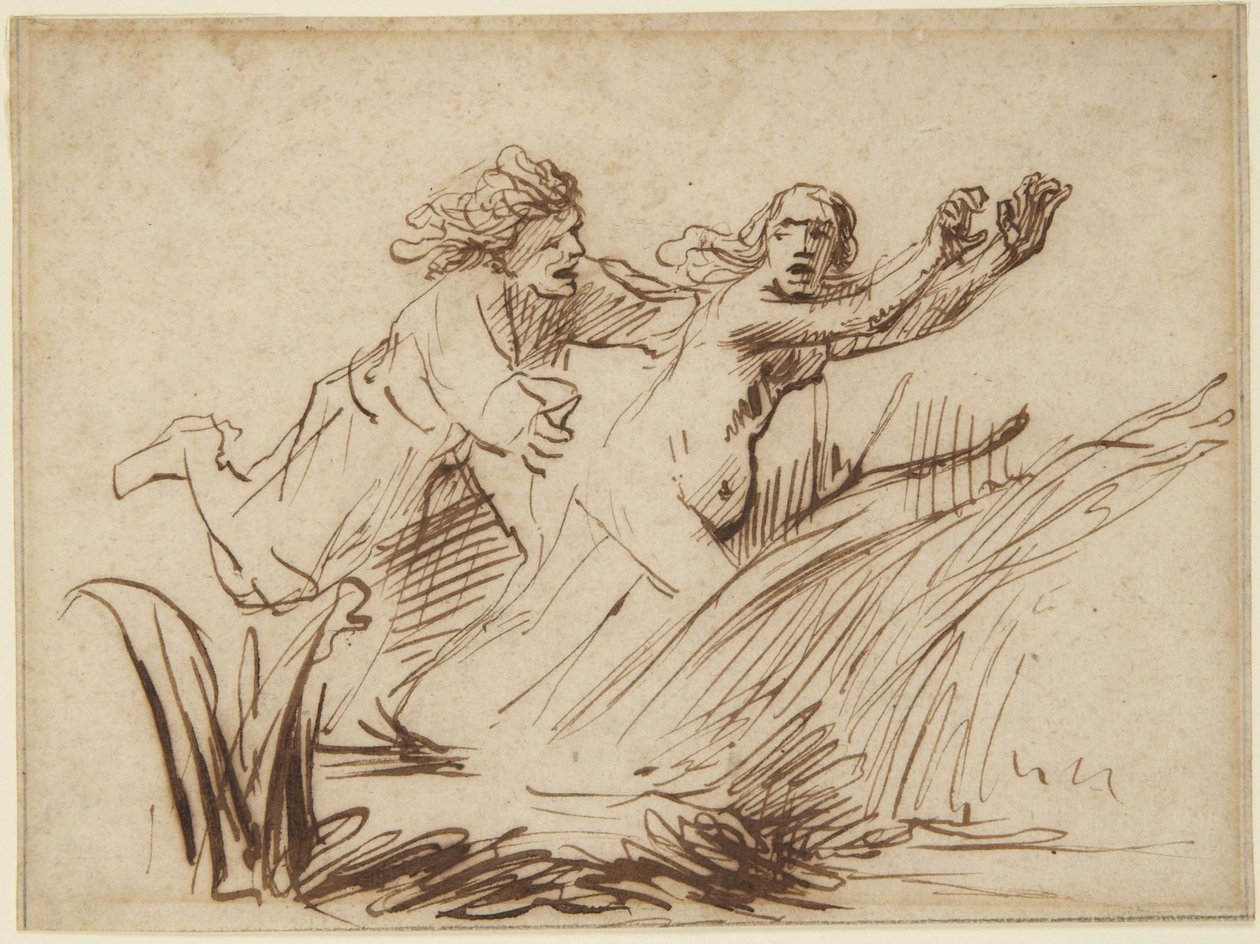 Apollo en Daphne door Rembrandt van Rijn