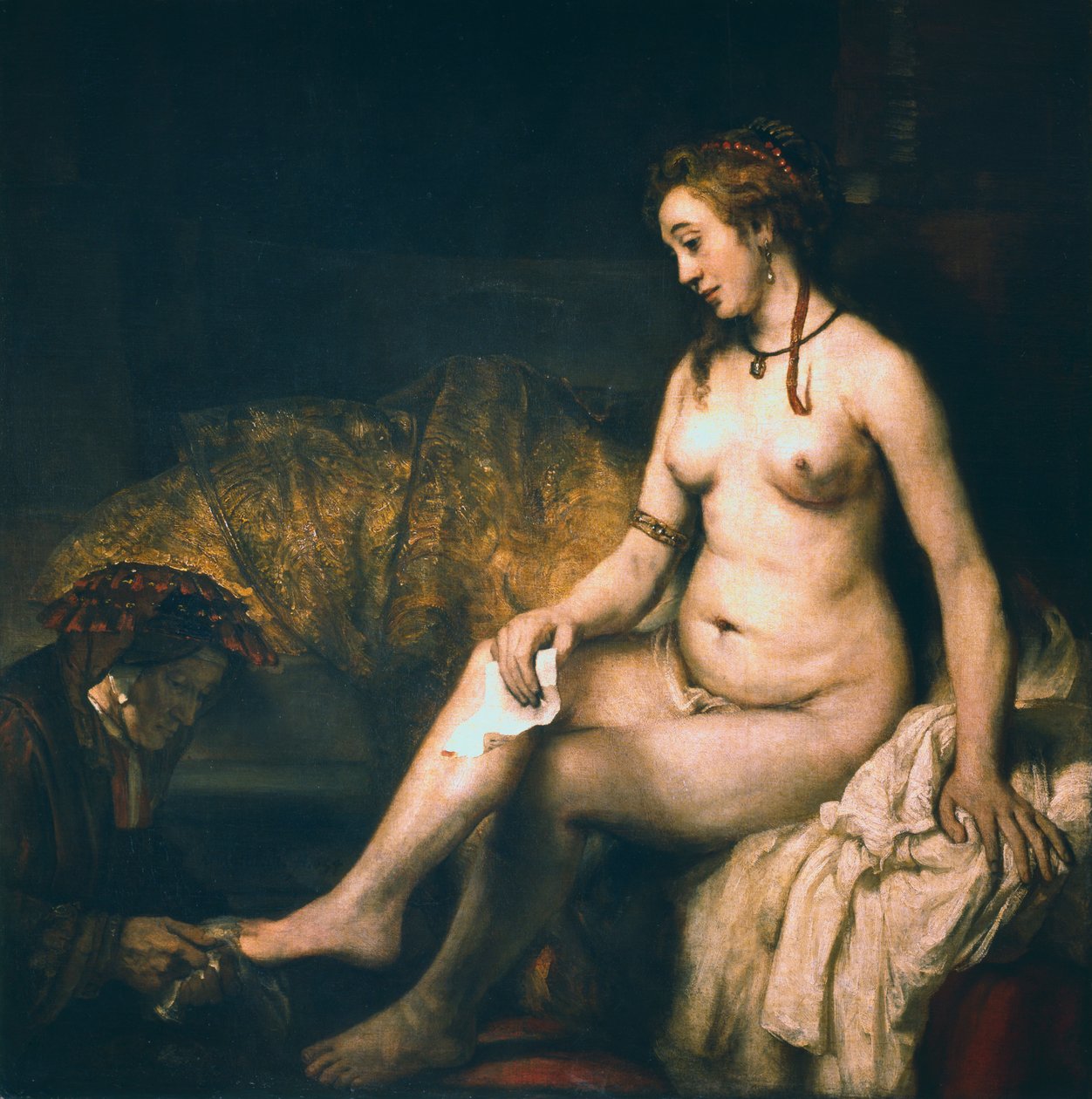 Bathseba in haar Bad door Rembrandt van Rijn
