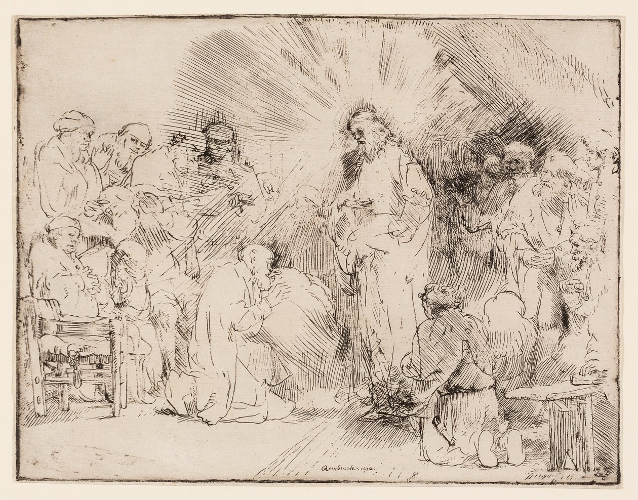 Christus Verschijnt aan de Apostelen door Rembrandt van Rijn