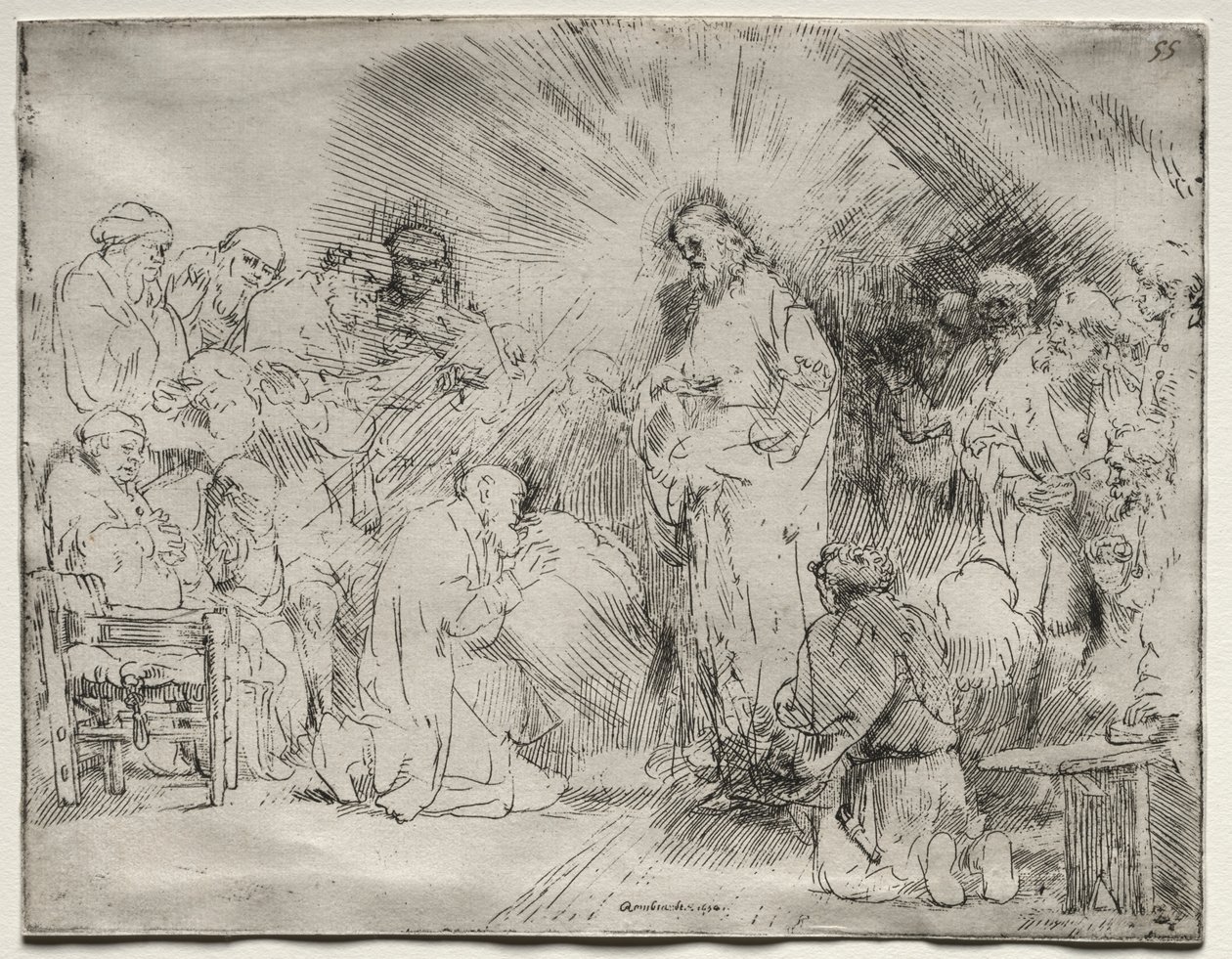Christus Verschijnt aan de Apostelen door Rembrandt van Rijn