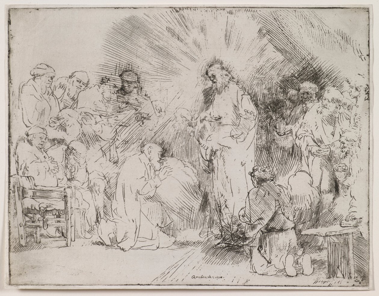 De verschijning van Christus aan de apostelen door Rembrandt van Rijn