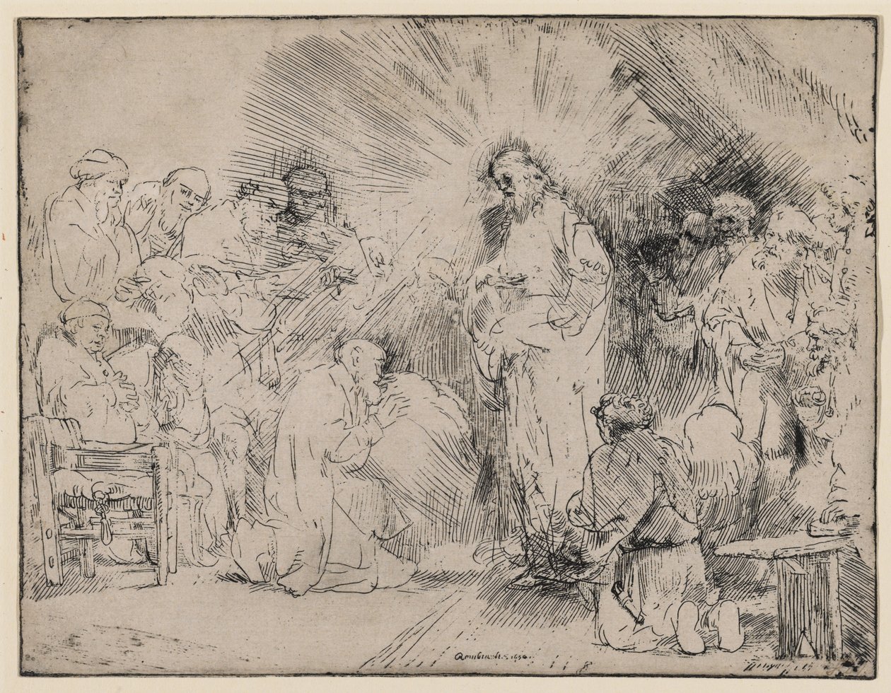 De verschijning van Christus aan de apostelen door Rembrandt van Rijn