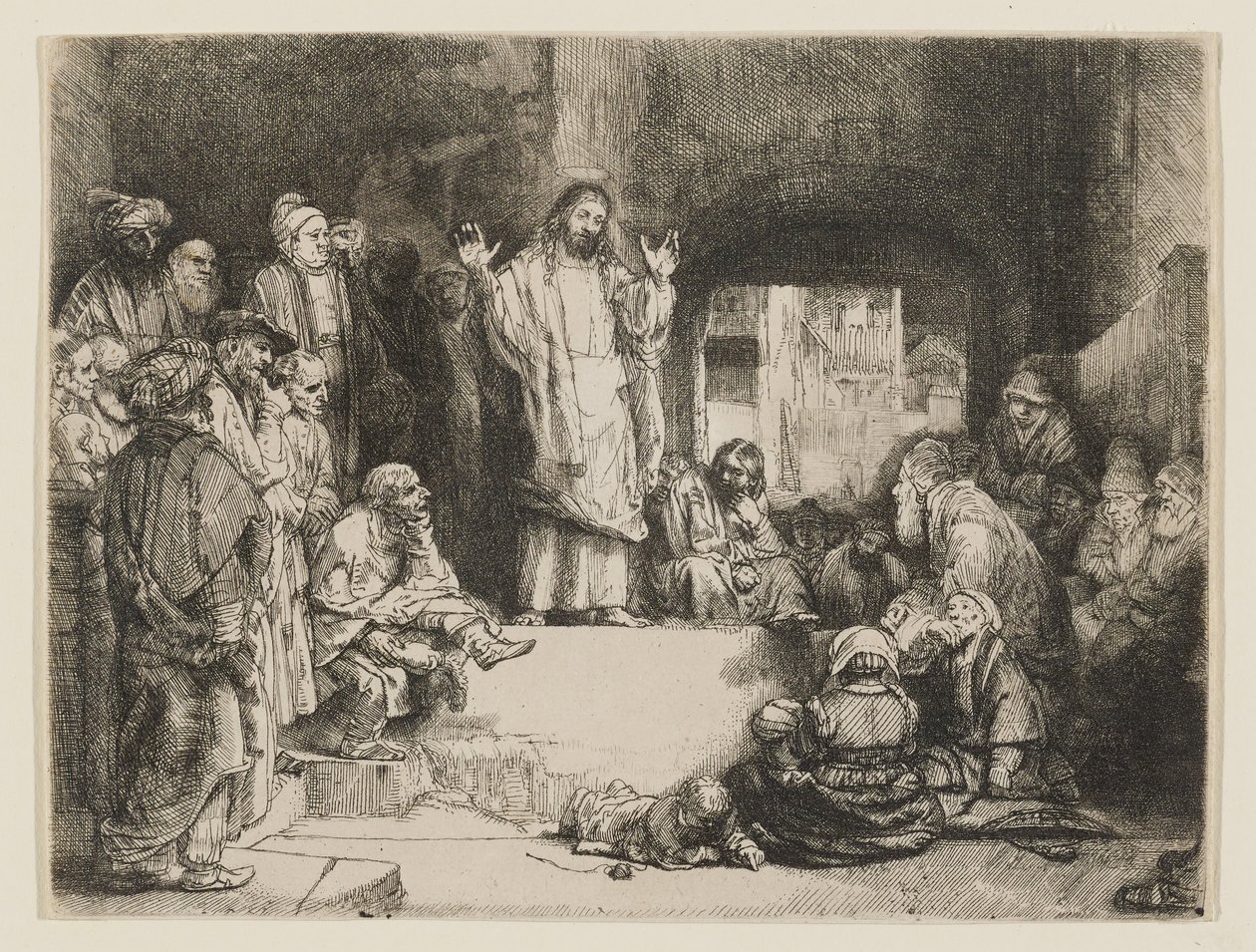 Christus predikt door Rembrandt van Rijn