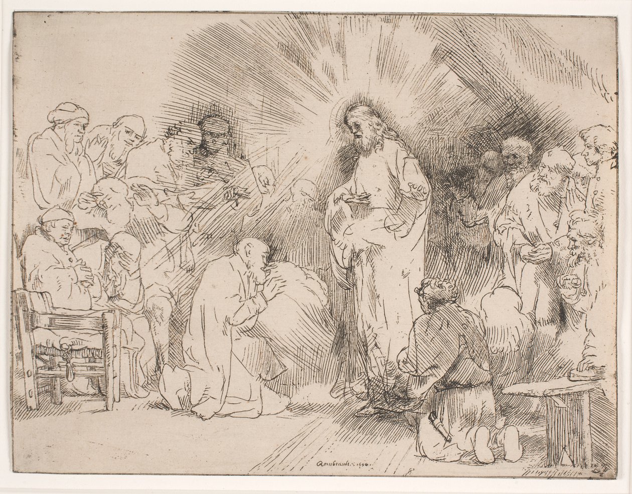 Christus verschijnt aan de apostelen door Rembrandt van Rijn