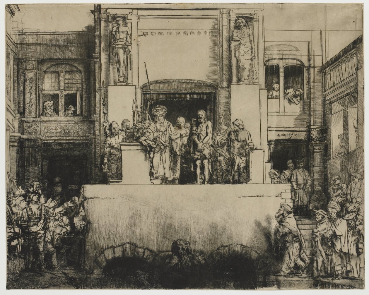 Christus aan het volk getoond (Ecce Homo) door Rembrandt van Rijn