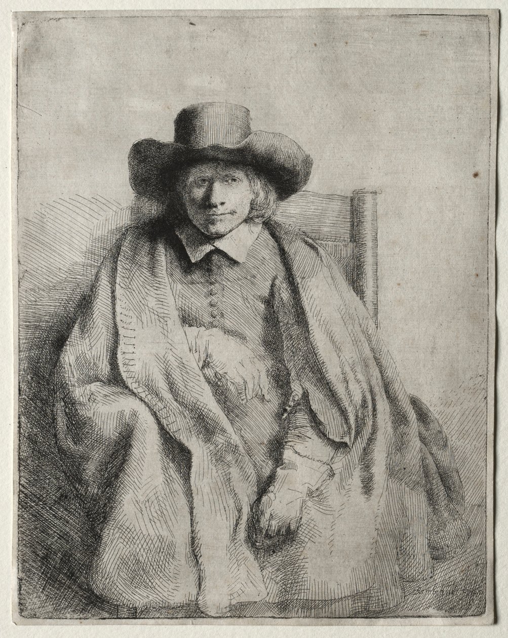 Clement de Jonghe, prentverkoper, 1651 door Rembrandt van Rijn