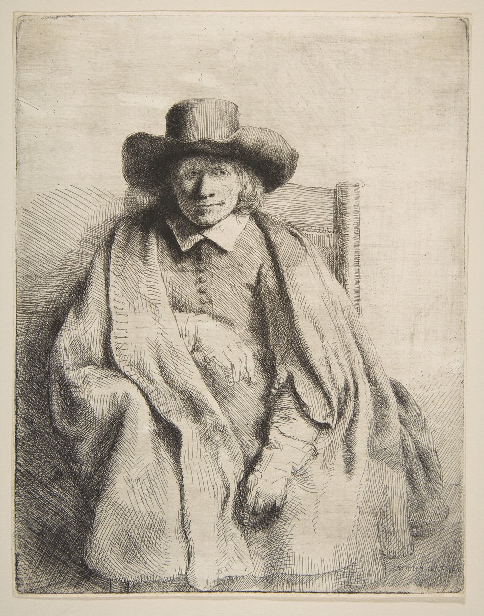Clement de Jonghe, prentverkoper, 1651 door Rembrandt van Rijn