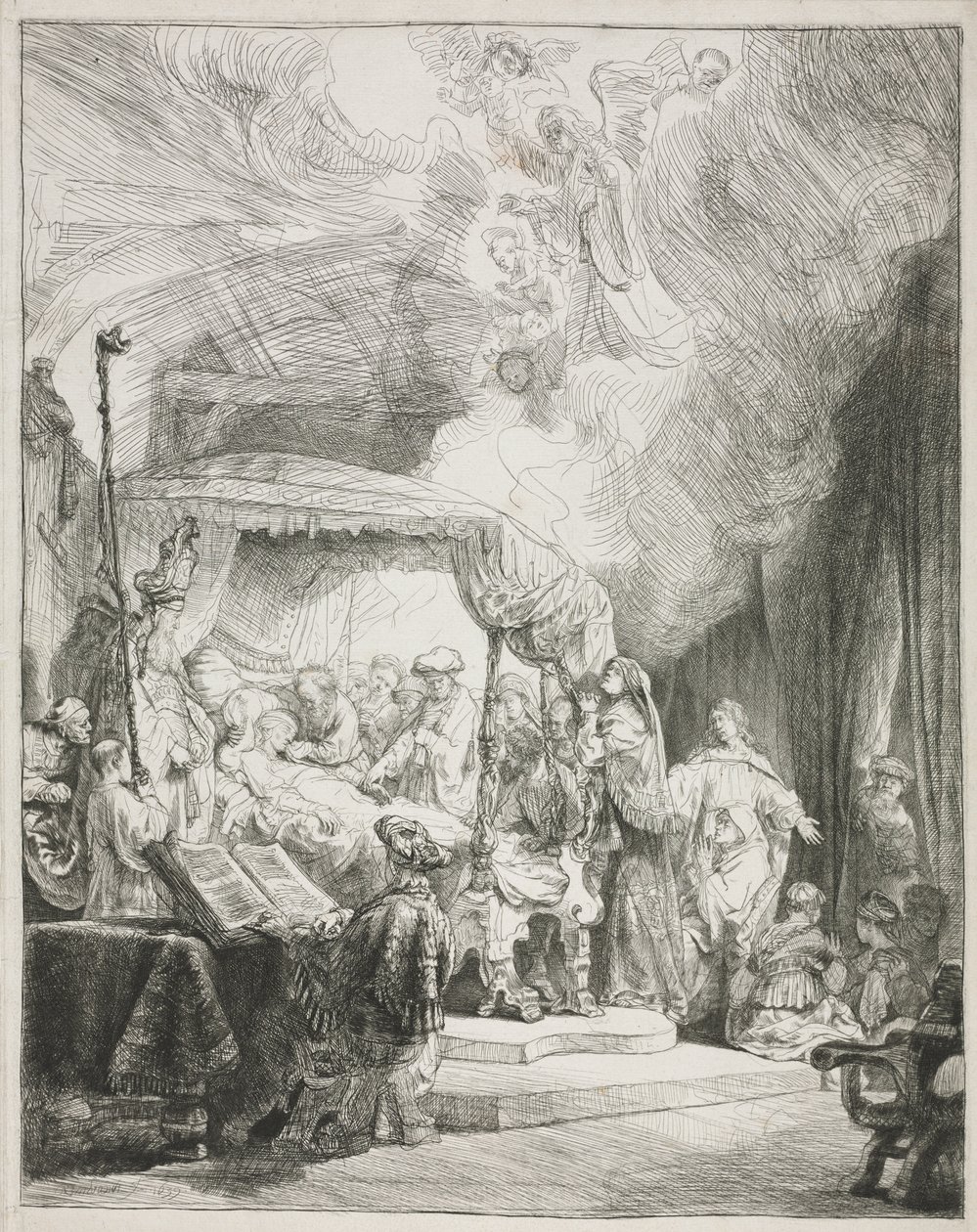 Dood van de Maagd door Rembrandt van Rijn