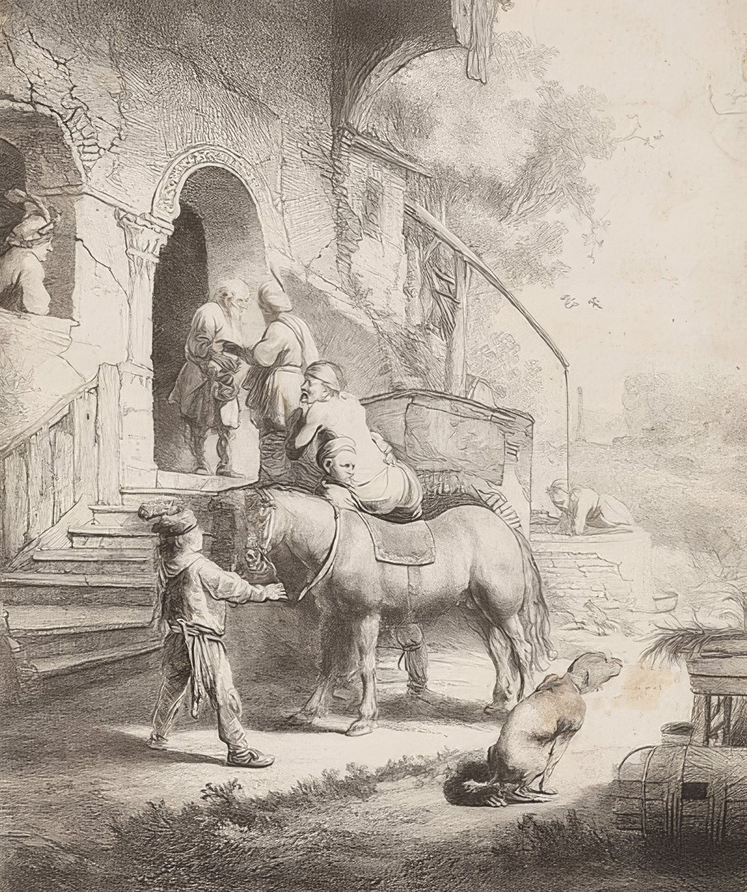 De barmhartige Samaritaan door Rembrandt van Rijn